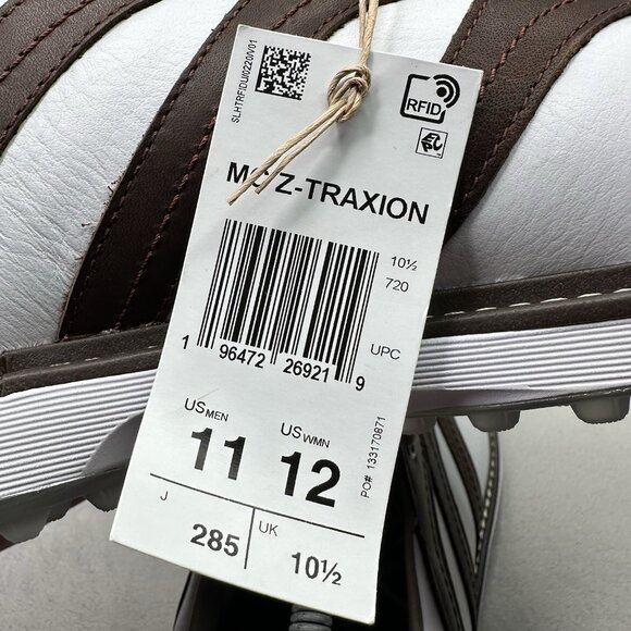 adidas‎ MC-Z Traxion Mens Size 11 Golf Shoes White Leather Spikeless NEW main image 5